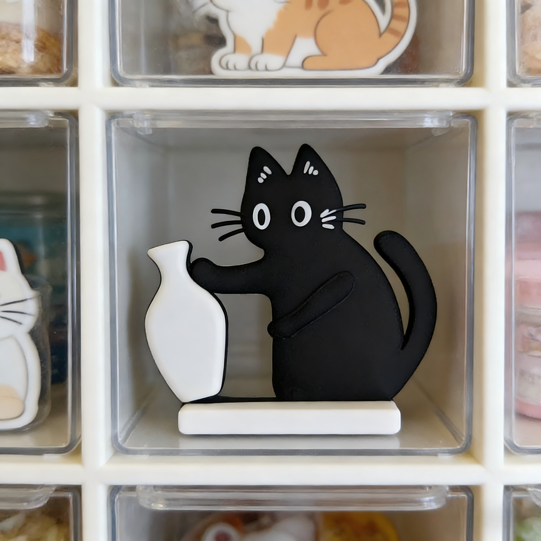 🏺🐱 Whisker Keeper: Adorable Cat & Vase Decor for Memory & Style