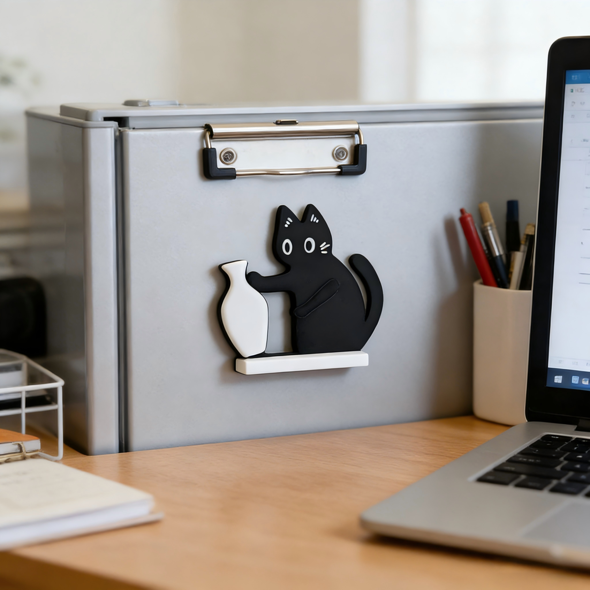 🏺🐱 Whisker Keeper: Adorable Cat & Vase Decor for Memory & Style