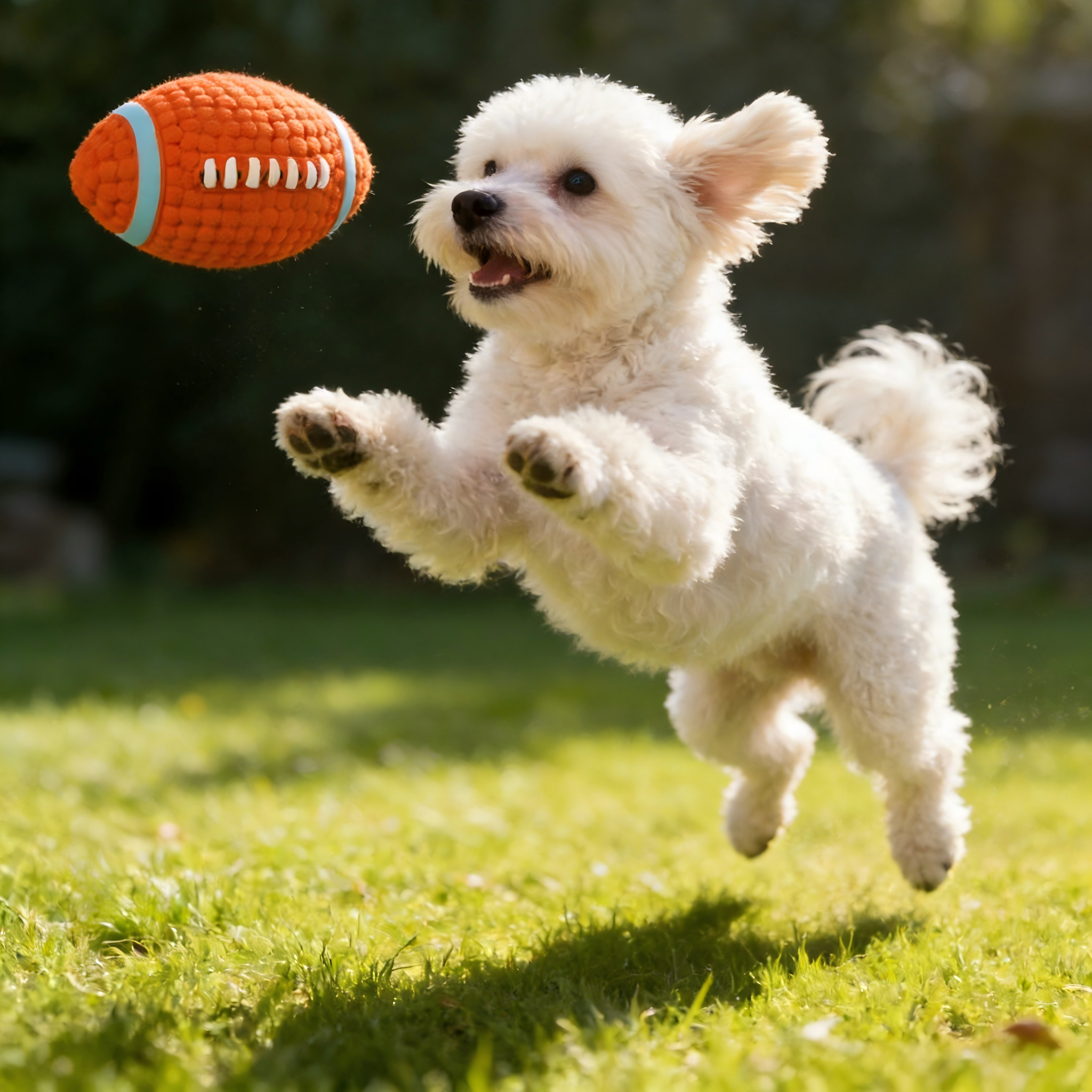 🐶 Super Bowl for Pups! Dental Chew Squeaker Ball – Champion Fun + Healthy Smiles 🏈