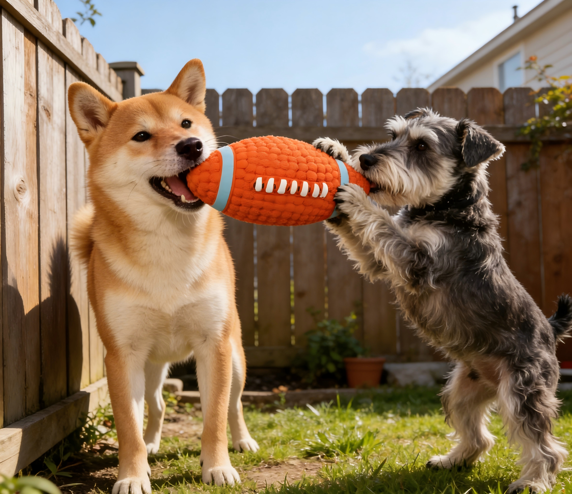 🐶 Super Bowl for Pups! Dental Chew Squeaker Ball – Champion Fun + Healthy Smiles 🏈