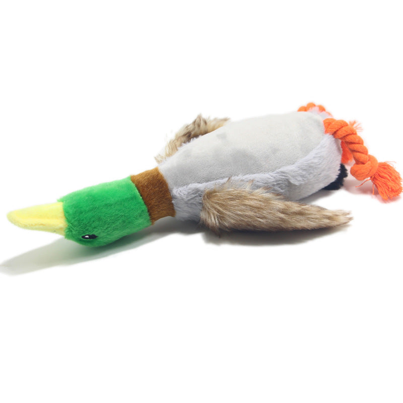 Plush Duck Pet Toy Squeaky Sound Dog Toys