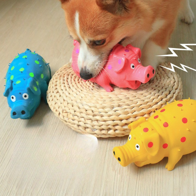 Latex Plush Pig Squeaky Dog Toy