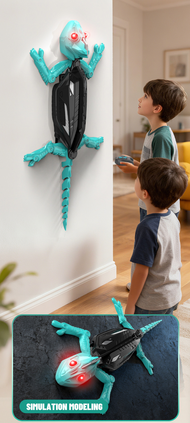 🦎 The Ultimate Shared Toy: RC Wall-Climbing Lizard for Kids & Pets (LIMITED OFFER)