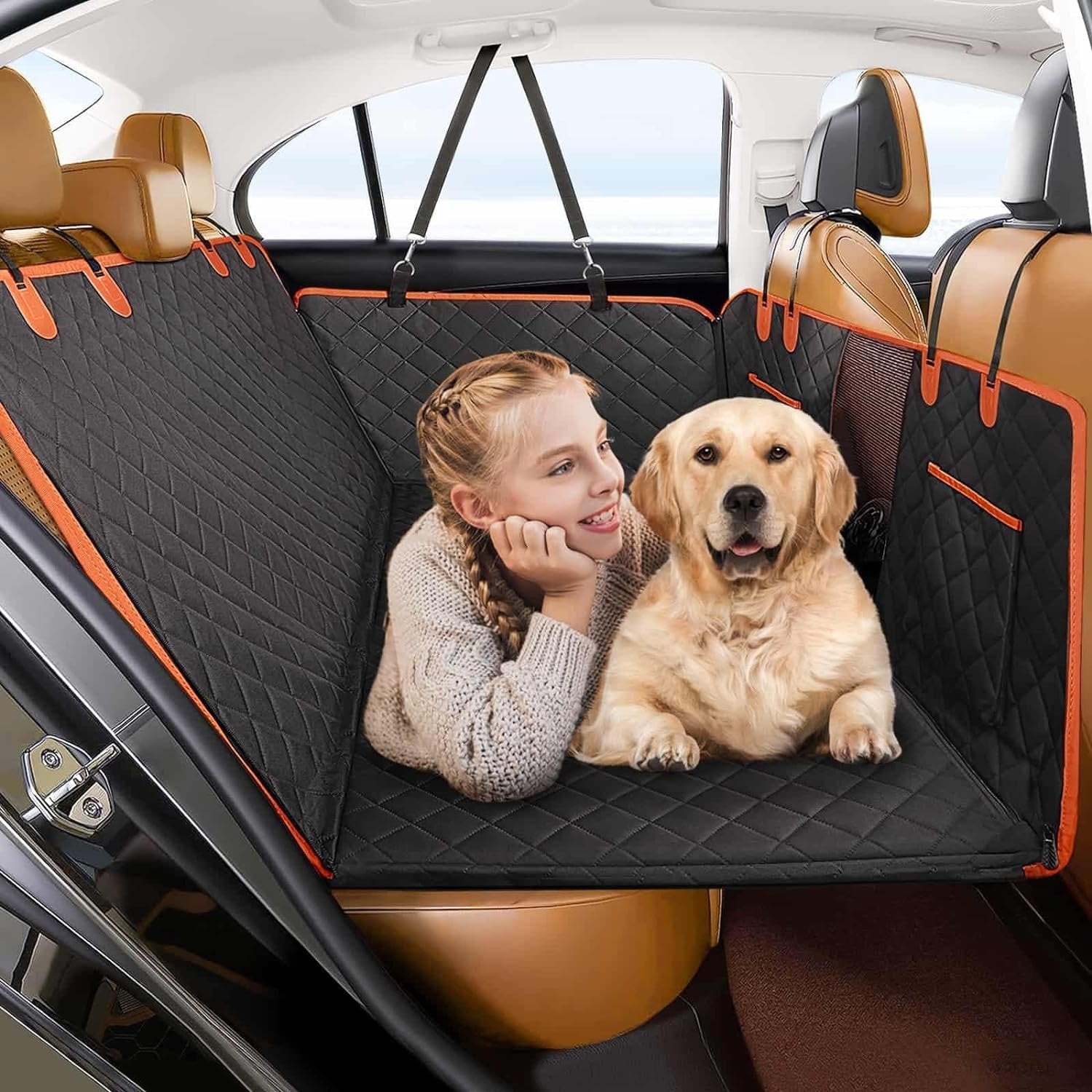 🐶 Hard Bottom Dog Car Seat Cover: Waterproof & Non-Slip + FREE SHIPPING