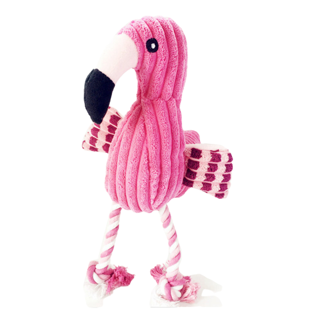 Squeaker Plush Dog Toys Flamingo