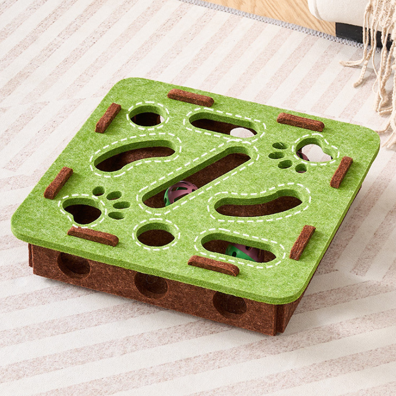Cat Puzzle Felt Maze Box Cat Toys