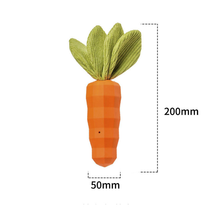 🥕 Crunch, Squeak, Bounce! Durable Carrot Dog Toy with Crinkle Paper & Squeaker 🐾