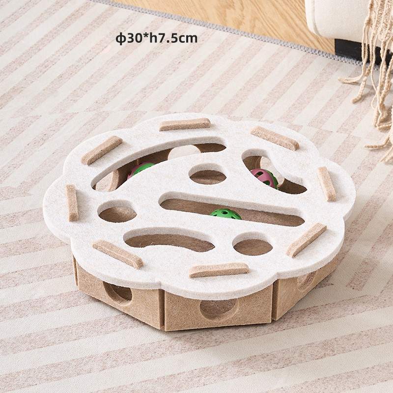 Cat Puzzle Felt Maze Box Cat Toys