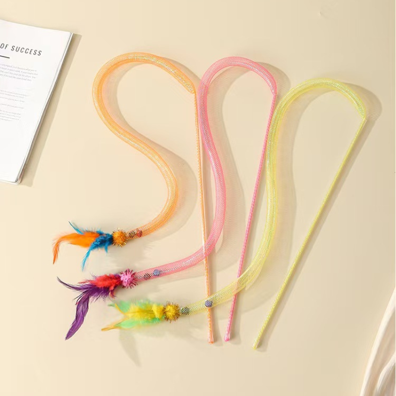 Cat Toys Cat Teaser Wand With Feather Bell