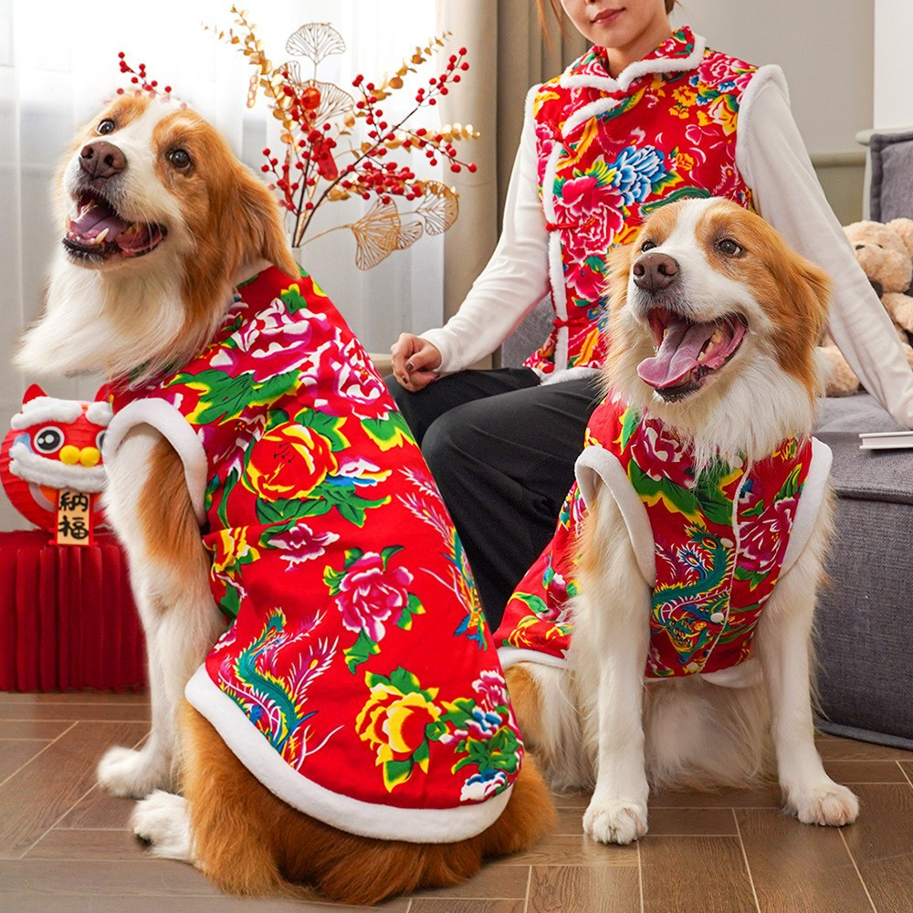 🎇 Family Ties, Fu in Style: Match Your Pet in Auspicious New Year Jackets