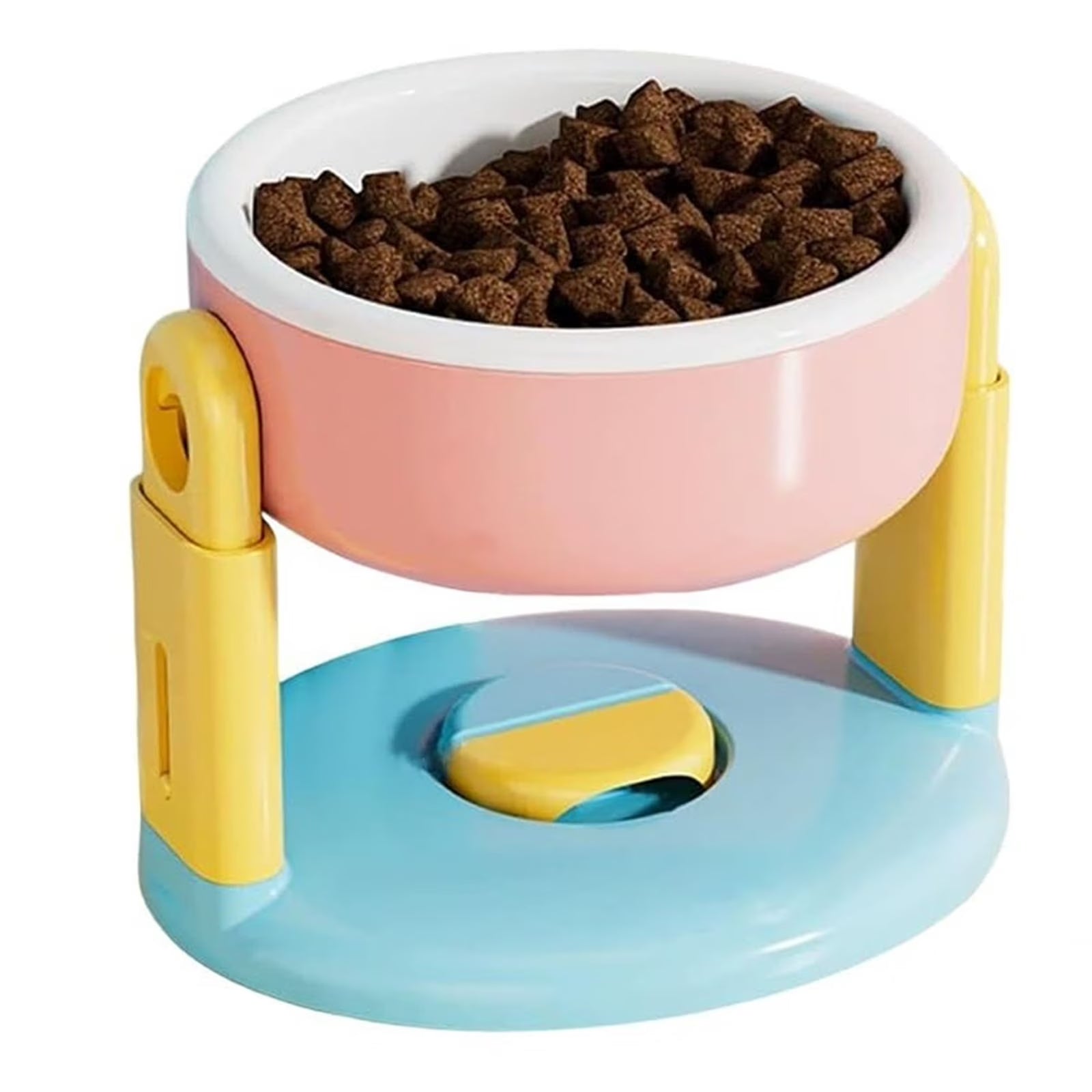 🐶😺 Adjustable Height Pet Bowl: Anti-Tip Suction Base for Dogs & Cats