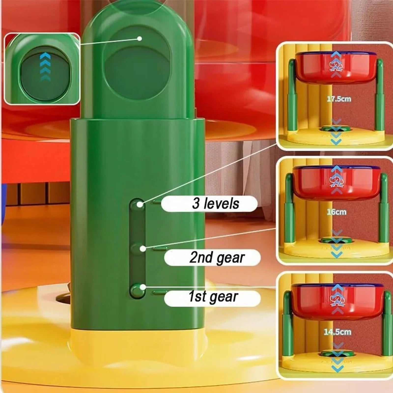 🐶😺 Adjustable Height Pet Bowl: Anti-Tip Suction Base for Dogs & Cats