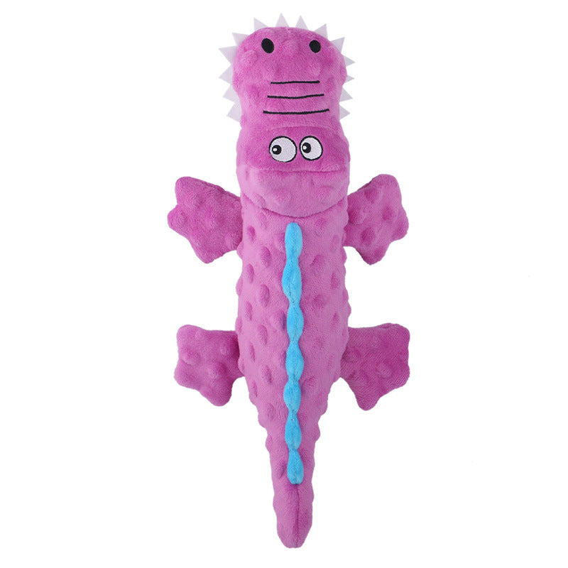 Crocodile Pet Dog Squeaky Crinkle Paper Plush Toy