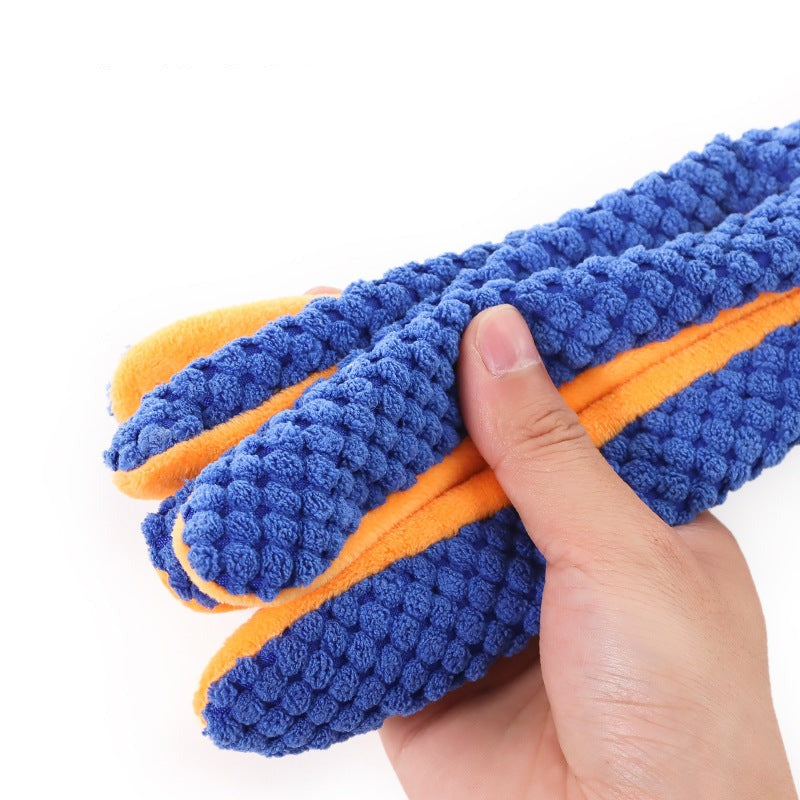 Pet Dog Plush Squeaky Octopus Toys Crinkle Paper