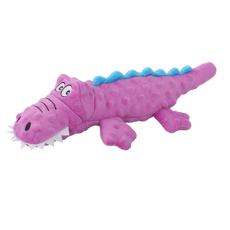 Crocodile Pet Dog Squeaky Crinkle Paper Plush Toy