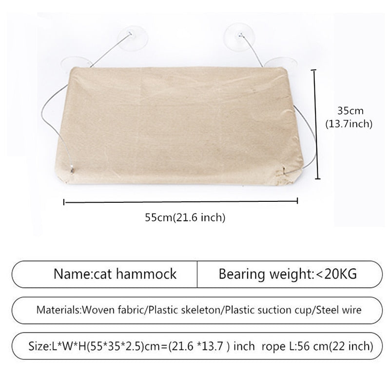 Window Mount Hanging Pet Cat Hammock