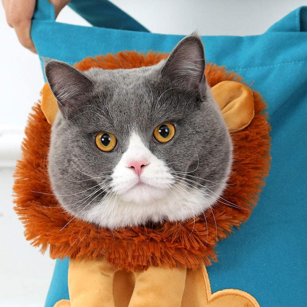 🔥 Lion Shaped Cat Carrier Bag: Turn Your Fur Baby Into a King! 🦁🐱
