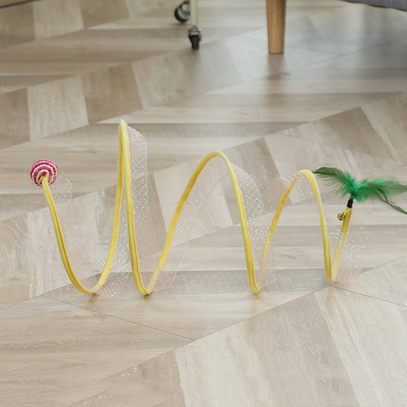Cat Pets Toys Foldable Kitten Play Tunnel