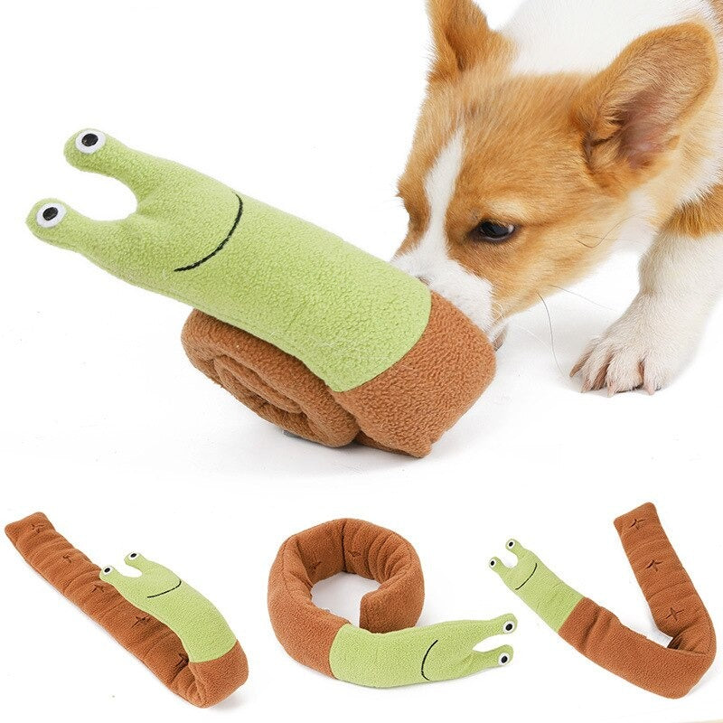 Snail Squeaky Plush Dog Snuffle Toy